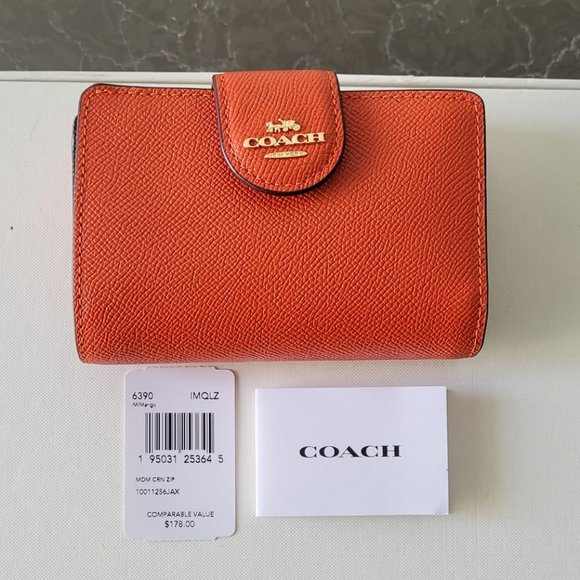 (SOLD) $108 *NEW* COACH Mango Corner Zip Wallet - Picture 7 of 7